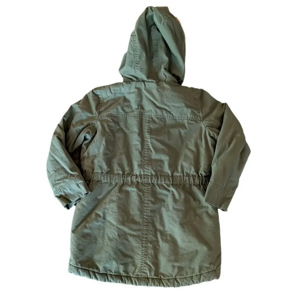 GAP kids olive green hooded jacket. S sz 6/7, 120 cm